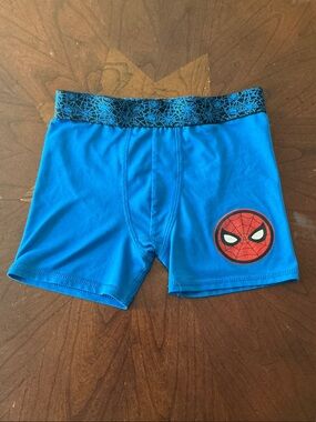 Kids - Blue Spider-Man Swim Shorts